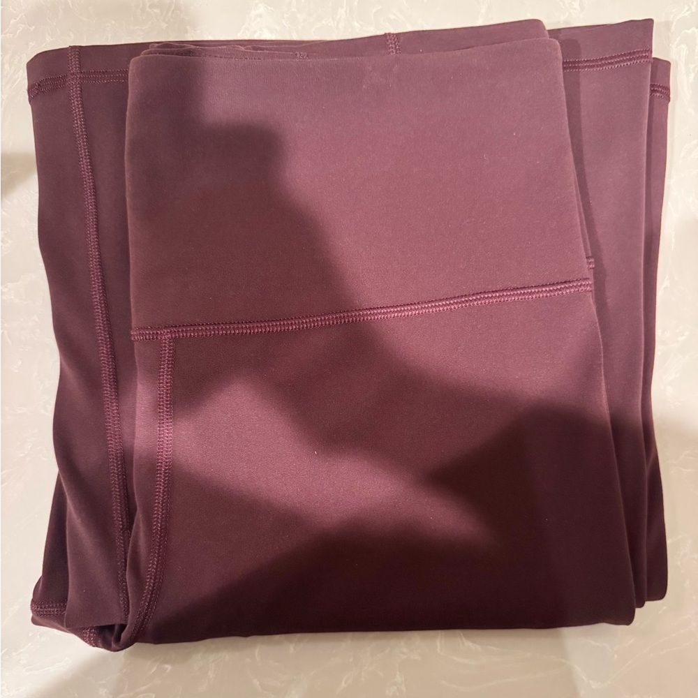 Athleta Burgundy Elation Flare Leggings, Size Large